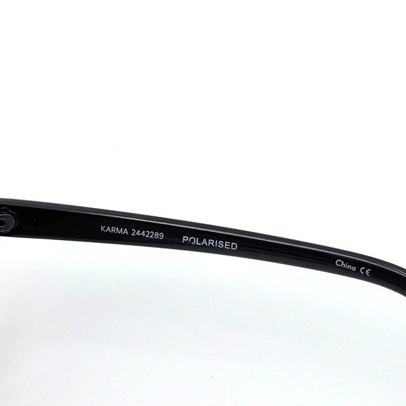 Aire Karma Unisex Sunglasses Classic Round Shape Black Polarised One Size - Picture 5 of 7